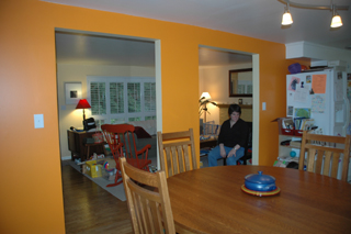 Living room looking west