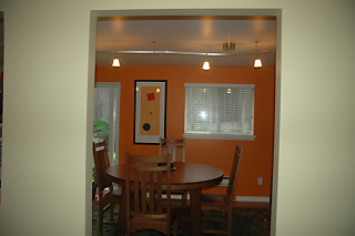 Dining room looking east
